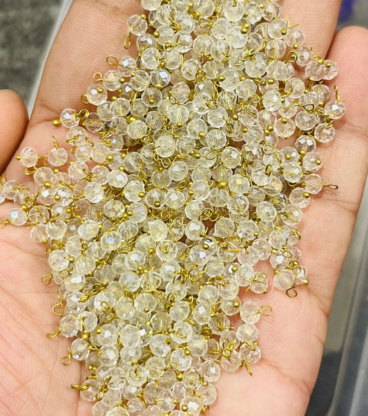 Ready loreal crystal 4mm  50 grams white