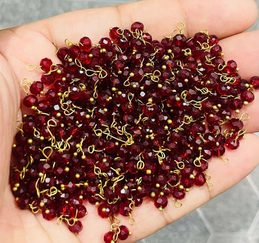 Ready loreal crystal 4mm  50 grams red