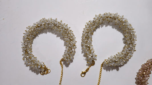 Transparent Beads Loreal Gajra Minimalistic