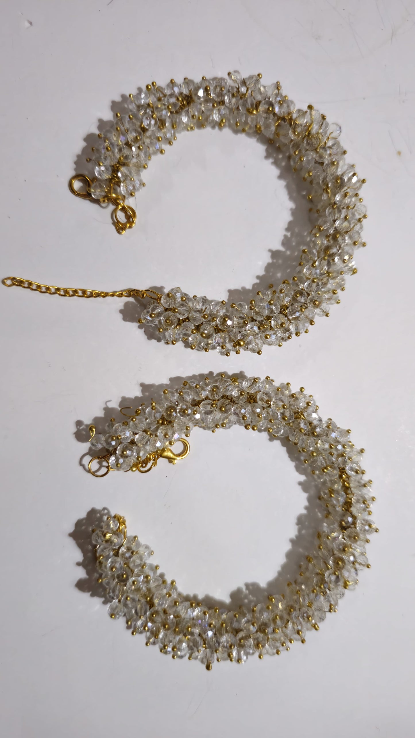 Transparent Beads Loreal Gajra Minimalistic